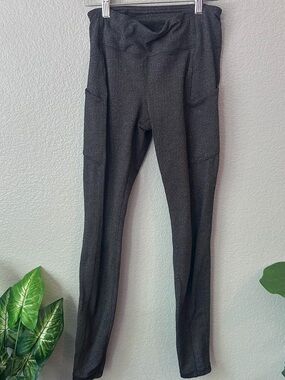 lululemon athletica Charcoal Textured Drawstring Leggings